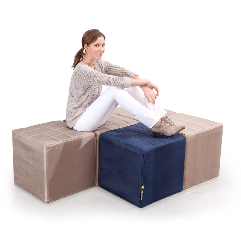Cube Sitzwürfel in Gold-Beige