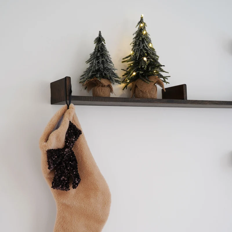 Glitzernder Tannenbaum m. LED - H 35cm