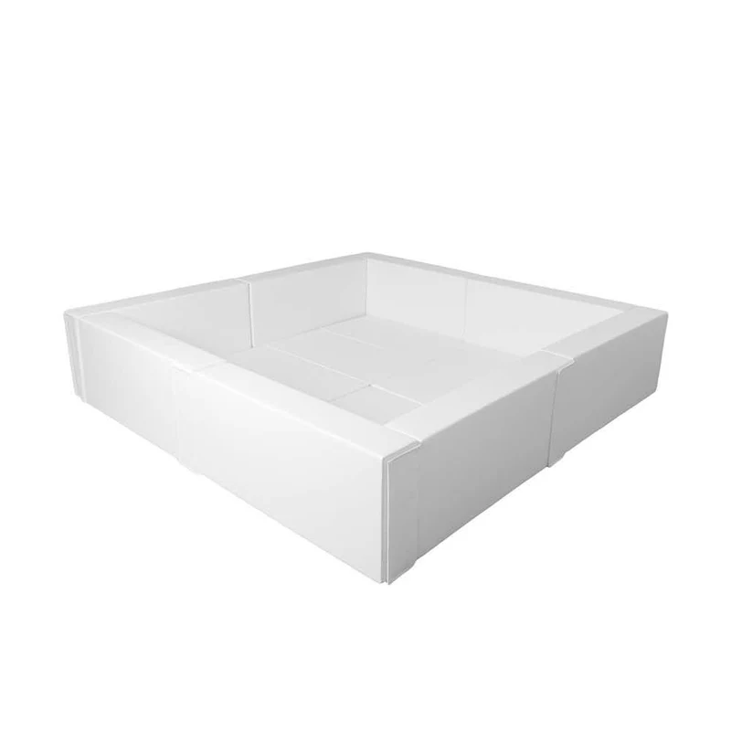 Bällebad XXL quadratisch Weiß, 240 x 240 x 50 cm