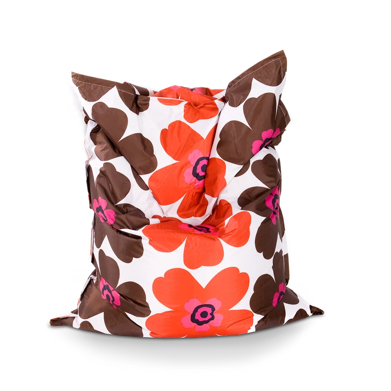 Sitzsack Floralia Braun-Orange