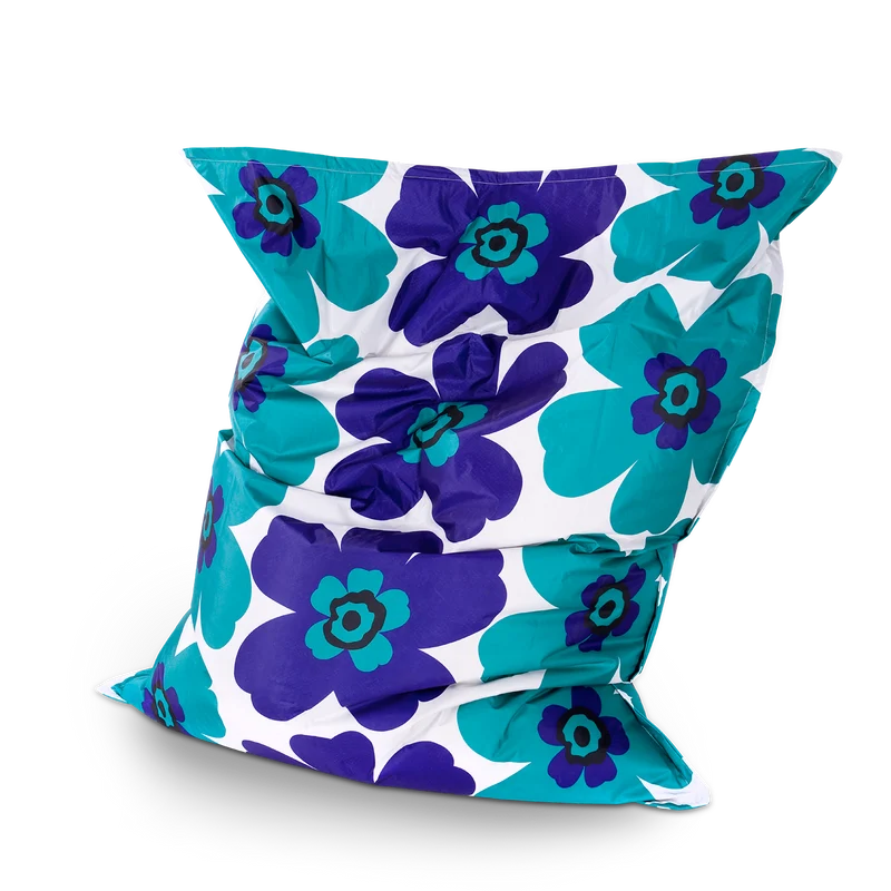 Outdoor Sitzsack Floralia Türkis-Blau