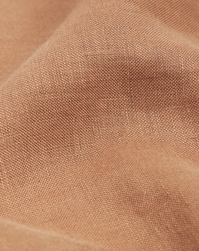 Star cushion in washed French linen L1N0