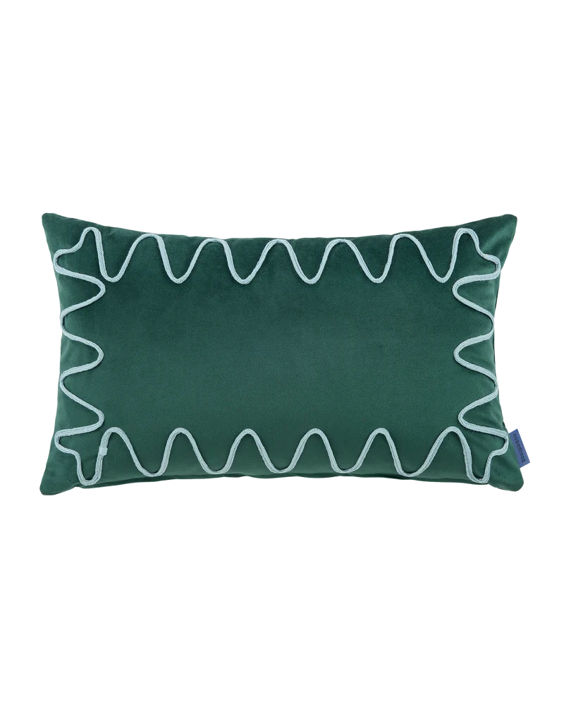 Embroidered cushion Rita Eco-velvet