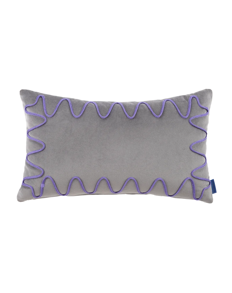 Embroidered cushion Rita Eco-velvet