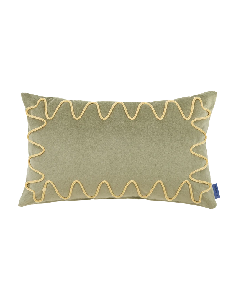 Embroidered cushion Rita Eco-velvet
