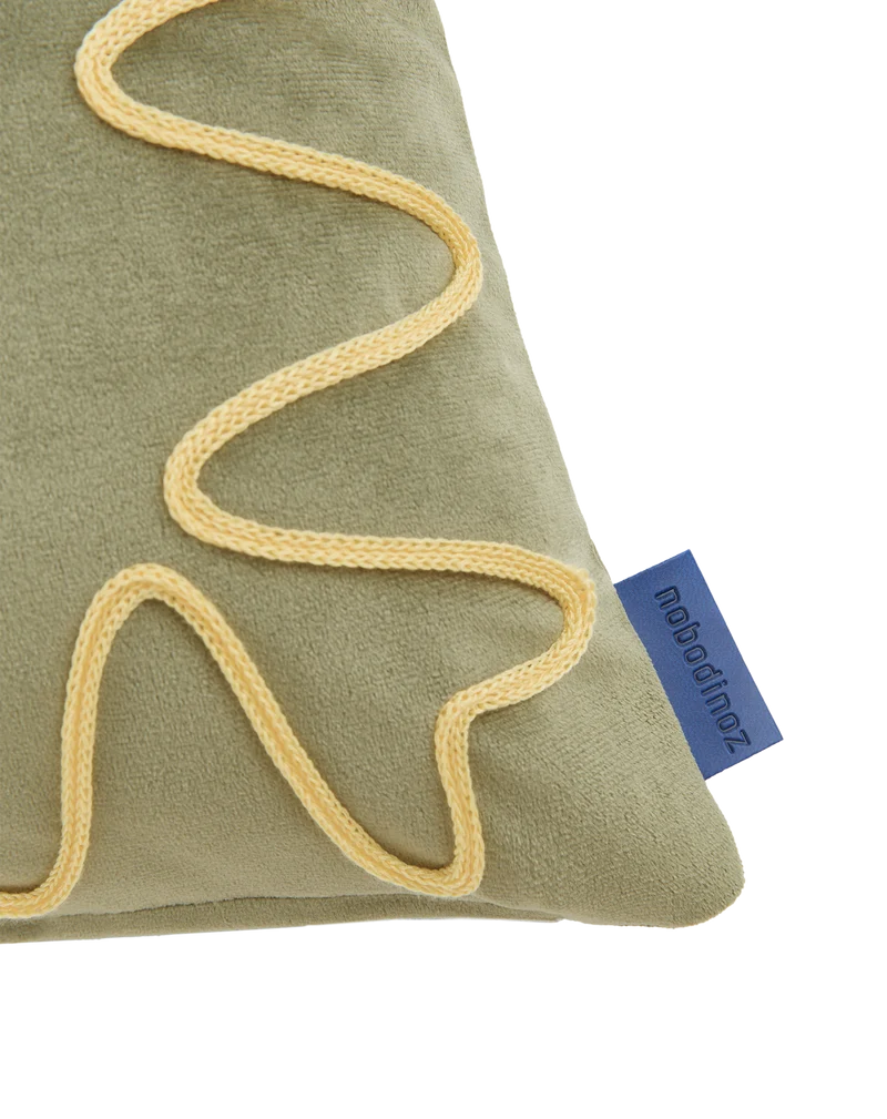 Embroidered cushion Rita Eco-velvet