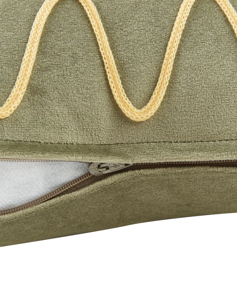 Embroidered cushion Rita Eco-velvet