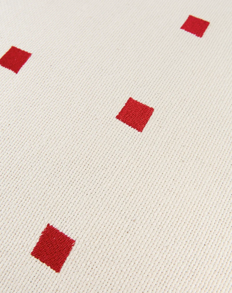 Embroidered square cushion Simon