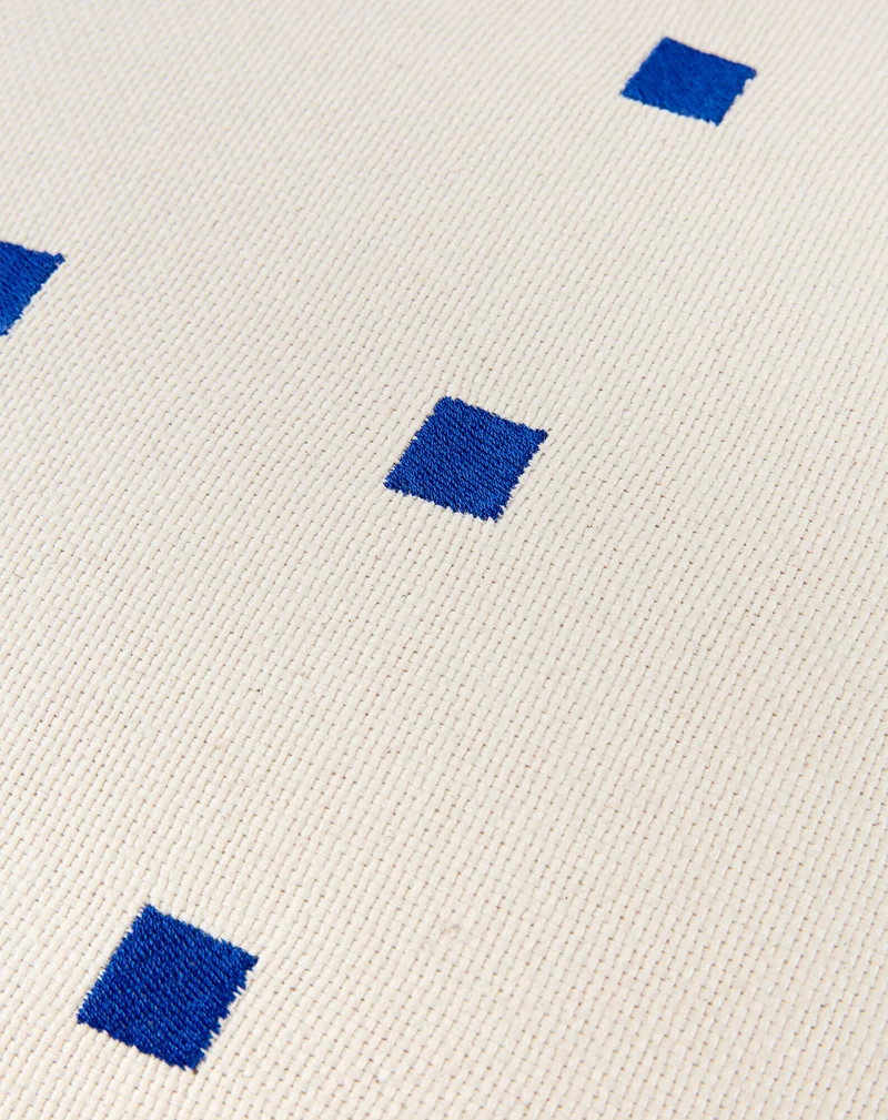 Embroidered square cushion Simon