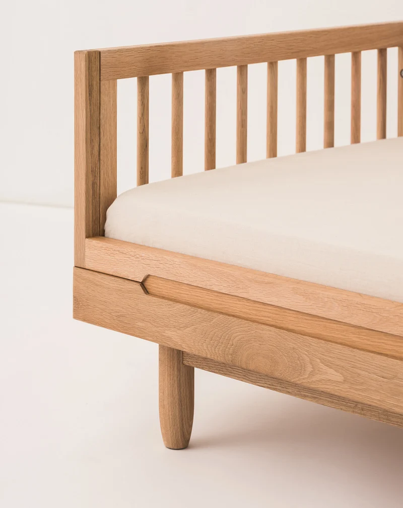 Oak wood junior bed Pure