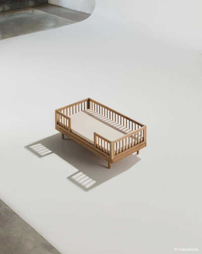 Oak wood junior bed Pure