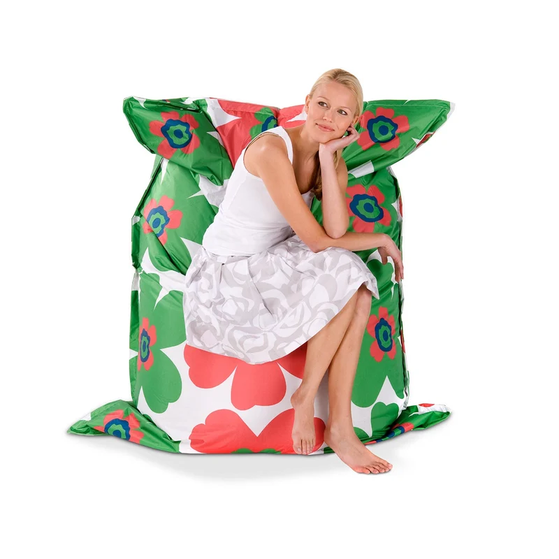 Floralia Outdoor Sitzsack Grün-Rot