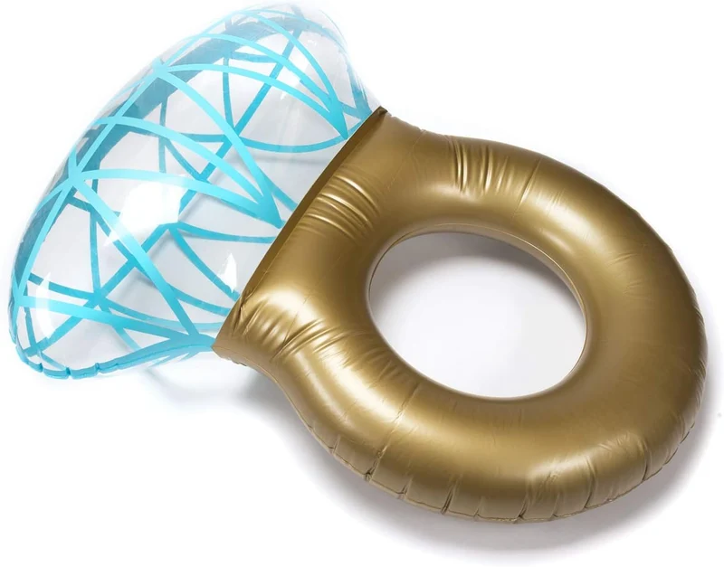 Aufblasbare Diamantring-Badeinsel XXL – Luxus Pool-Luftmatratze