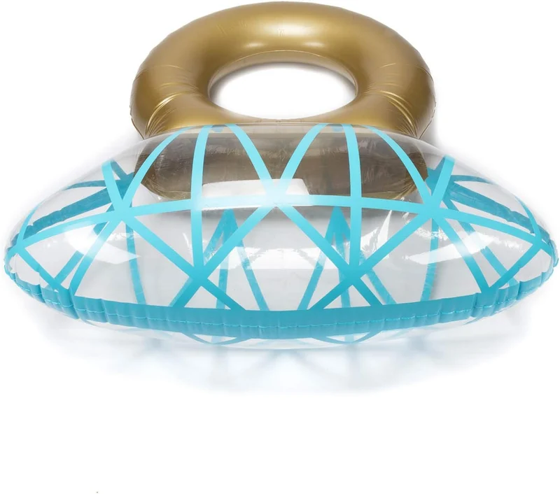 Aufblasbare Diamantring-Badeinsel XXL – Luxus Pool-Luftmatratze