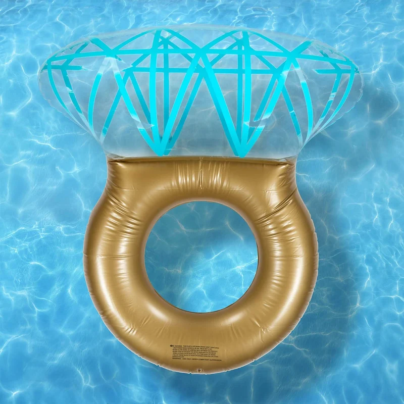 Aufblasbare Diamantring-Badeinsel XXL – Luxus Pool-Luftmatratze