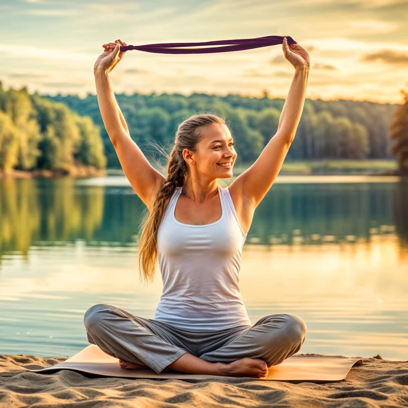 Yoga Gurt 250 cm mit Metall-D-Ring - Rutschfest & Langlebig