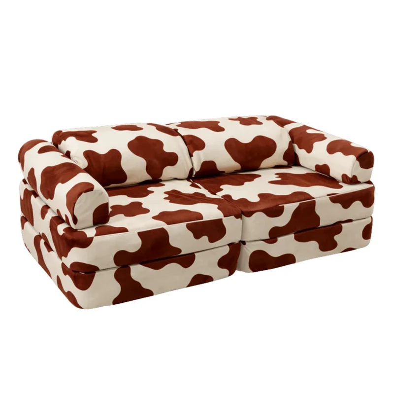 Spielsofa Kuhdesign 120 cm, modular, 6-teilig
