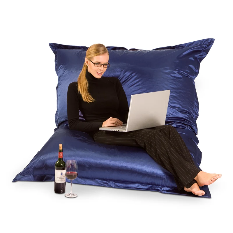 Sitzsack Metallic in Saphir