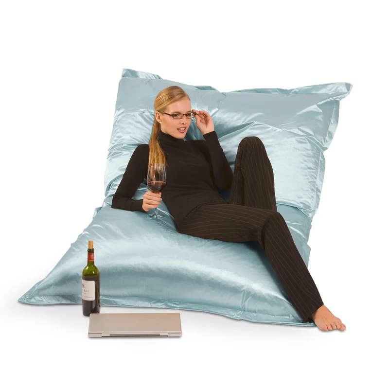 Sitzsack Metallic in Blau- Aquamarin