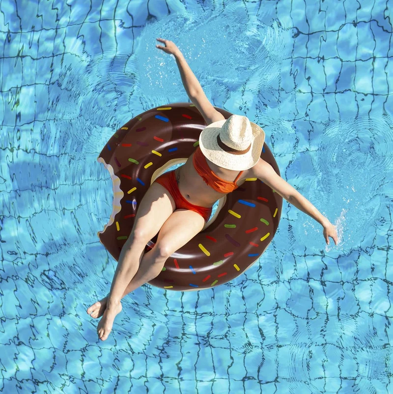 Donut Schwimmreifen XXL - 120 cm Schwimmring für Pool & Strand