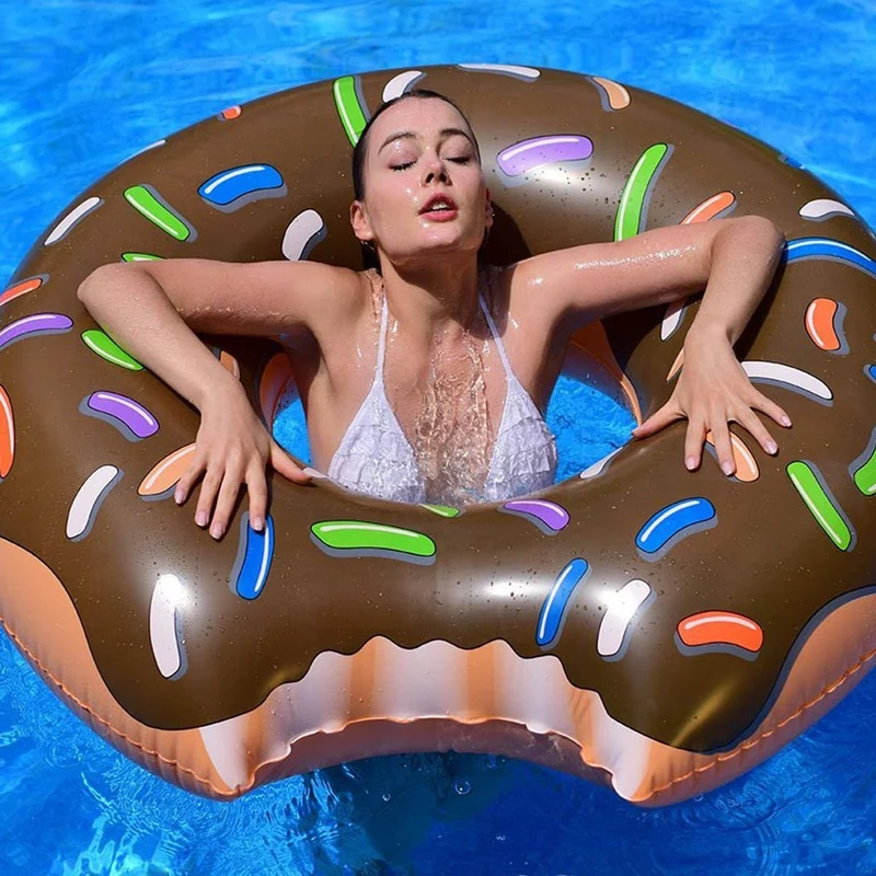Donut Schwimmreifen XXL - 120 cm Schwimmring für Pool & Strand
