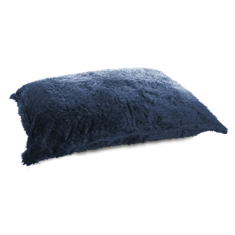 Flokati Sitzsack in Schwarzblau
