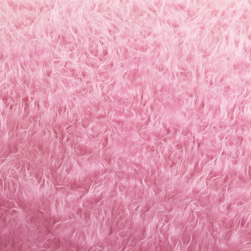 Smoothy Flokati Sitzkissen in Pink