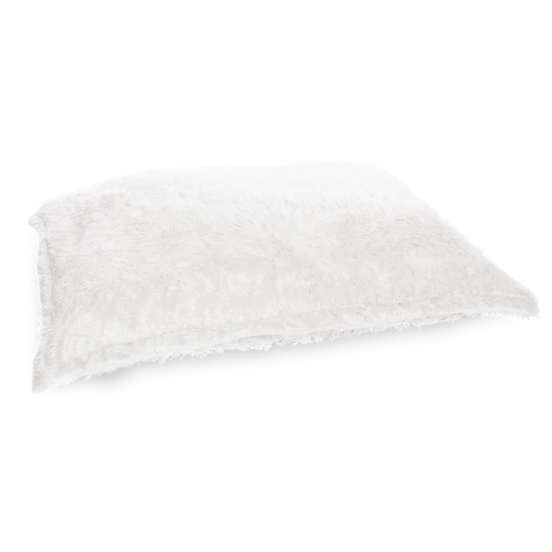 Flokati Sitzsack in Polar-Weiß