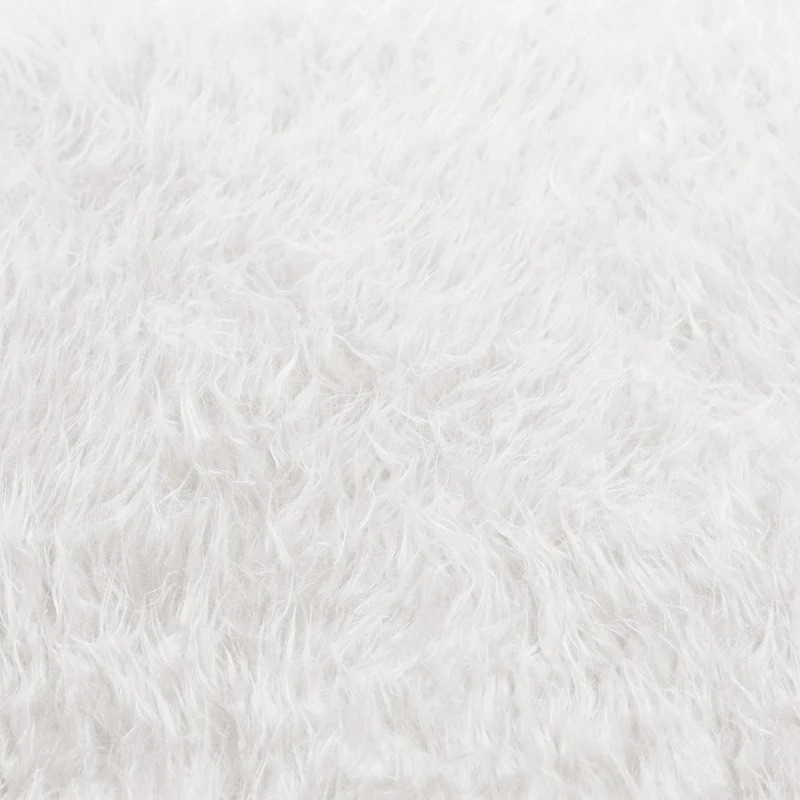 Flokati Sitzsack in Polar-Weiß