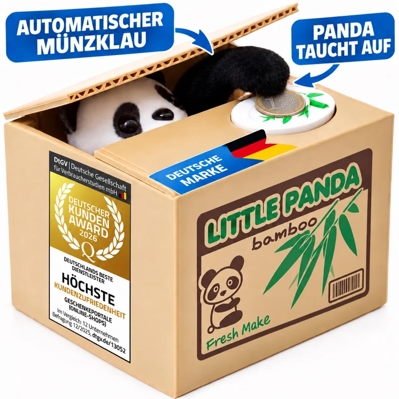 Little Panda Spardose - Lustiges elektronisches Sparschwein