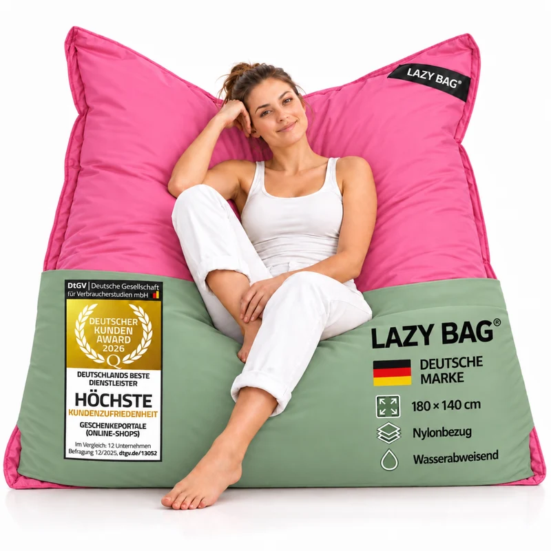 LazyBag XXL Sitzsack - Wasserfestes Outdoor Sitzkissen 180x140 cm