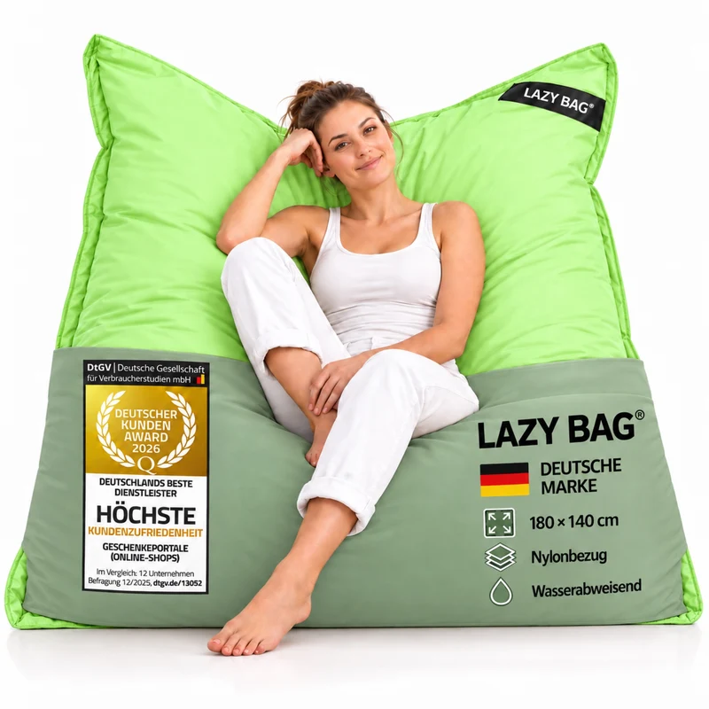 LazyBag XXL Sitzsack - Wasserfestes Outdoor Sitzkissen 180x140 cm