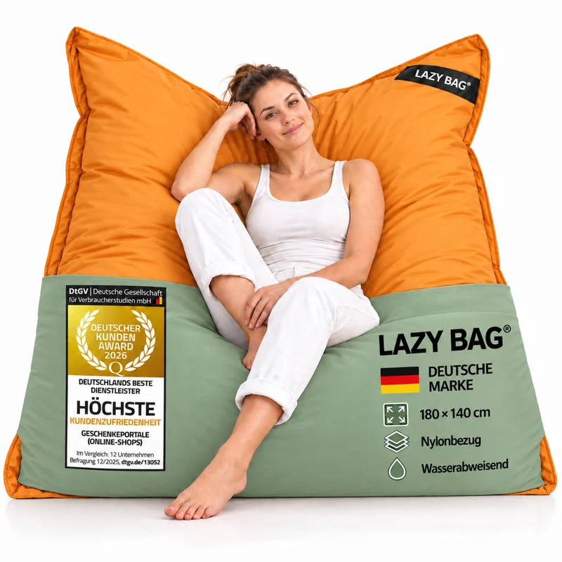 LazyBag XXL Sitzsack - Wasserfestes Outdoor Sitzkissen 180x140 cm