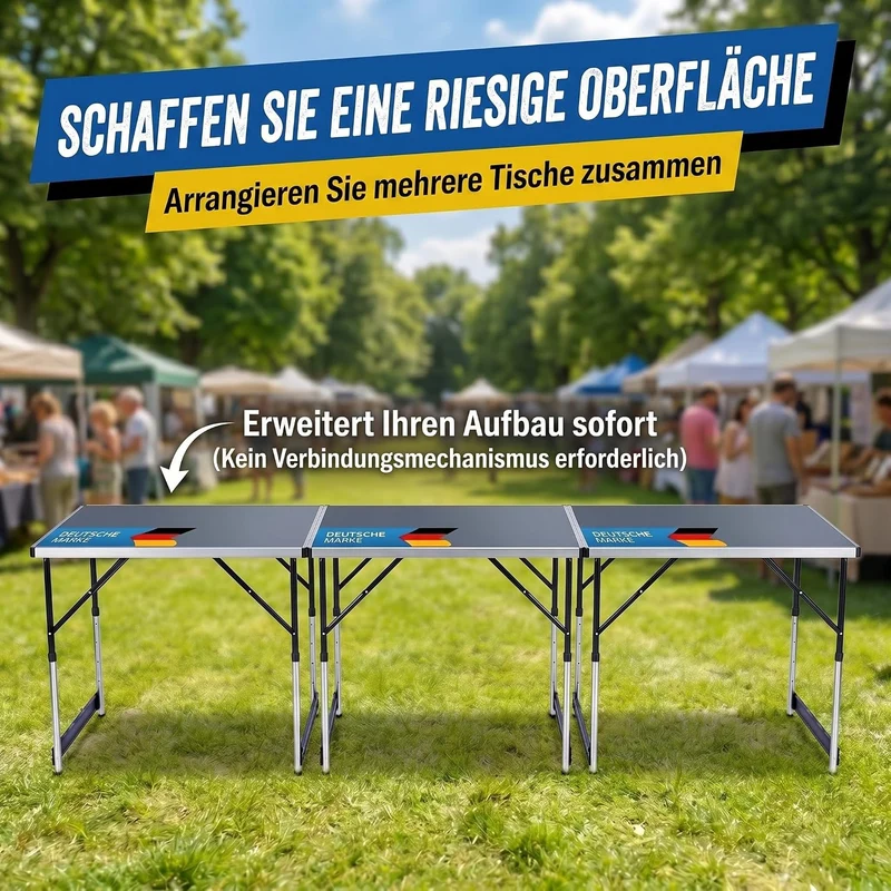 Multifunktionstisch 100x60cm höhenverstellbar – Stabiler Klapptisch