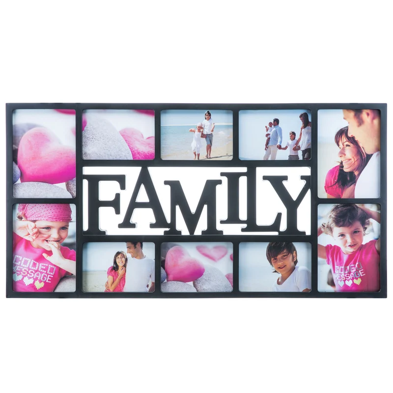 Bilderrahmen Family für 10 Fotos - Große Wand-Fotogalerie Weiß