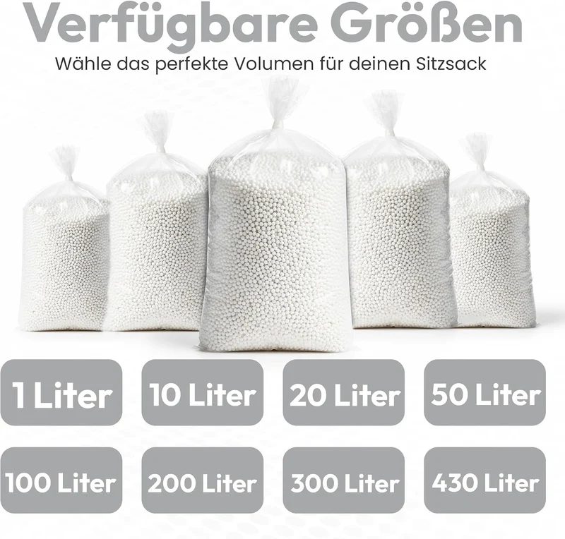 EPS Perlen 430 Liter – Premium Styropor-Füllung für Sitzsäcke
