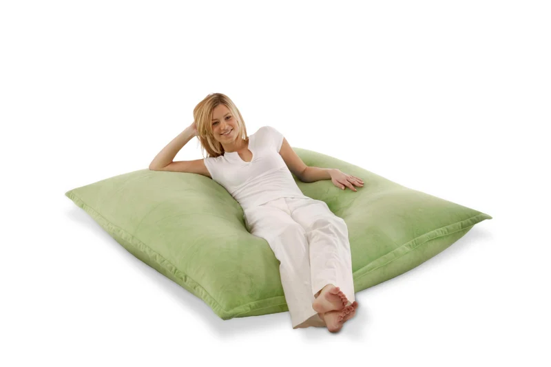 Sitzsack Samt in Grün