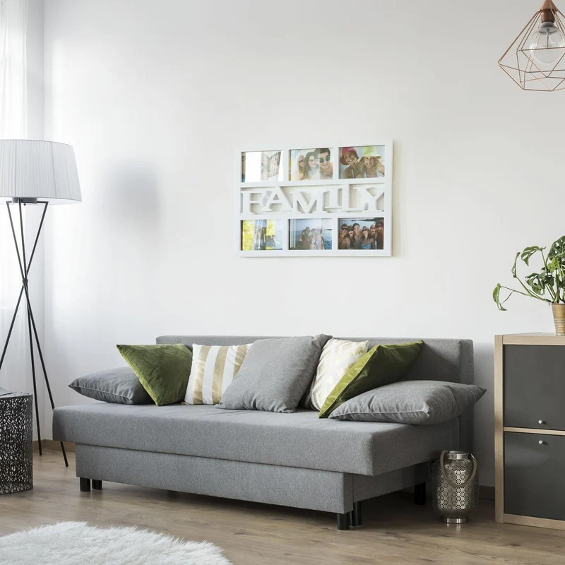 LOVE Bilderrahmen für 6 Fotos - Moderner Galerierahmen Weiß