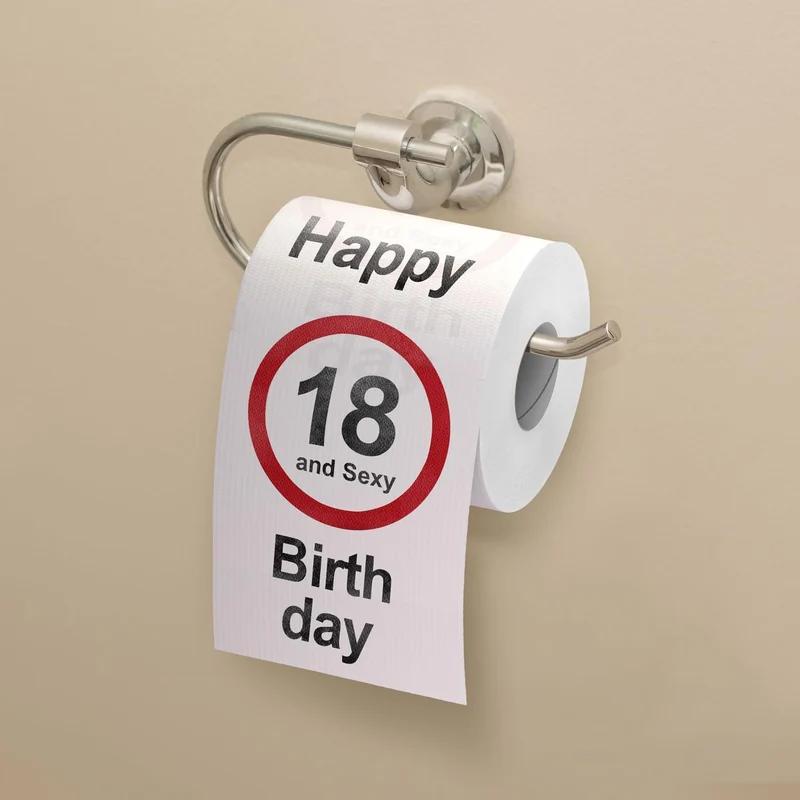 Toilettenpapier 18. Geburtstag - Witziges Geschenk & Party-Gag