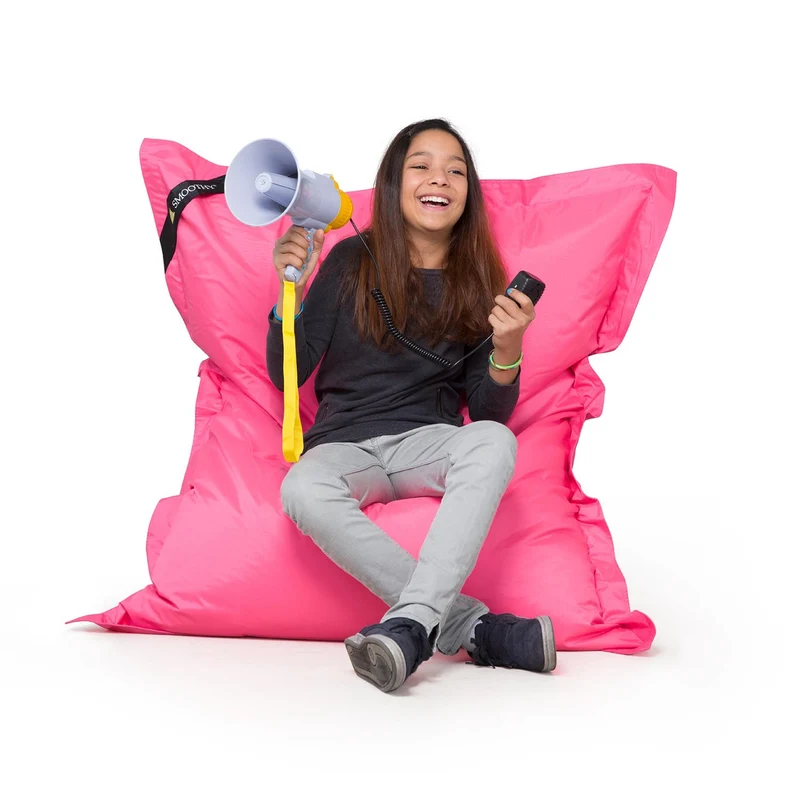 Smoothy Sitzsack - Kinder Sitzkissen - Neon Pink-Rosa