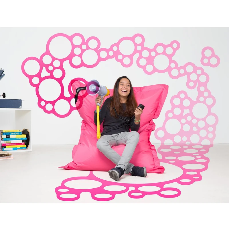 Smoothy Sitzsack - Kinder Sitzkissen - Neon Pink-Rosa