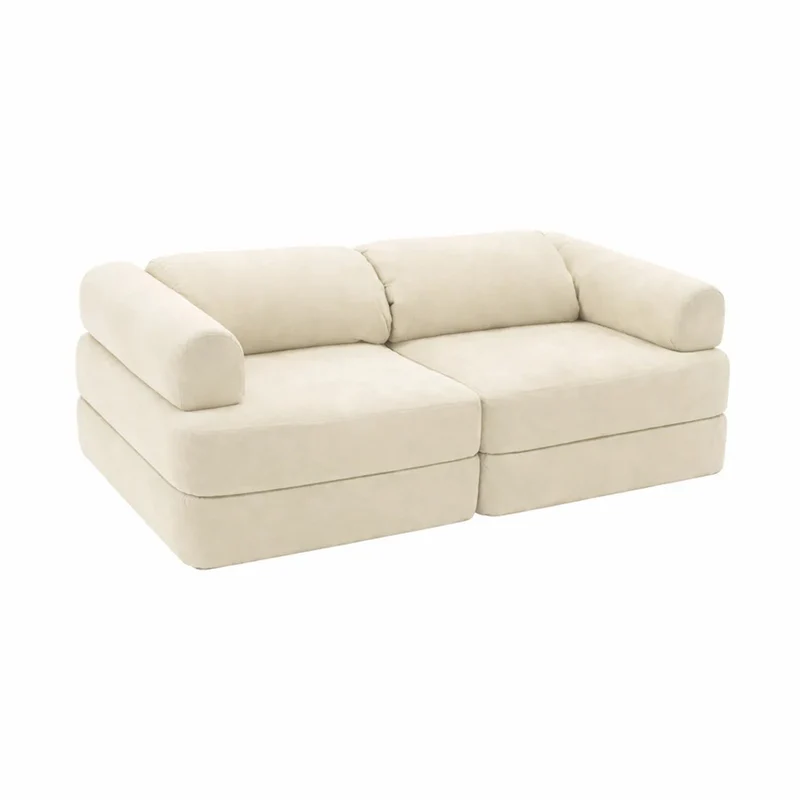 Modulares Spielsofa 120 cm 6-teilig, Beige