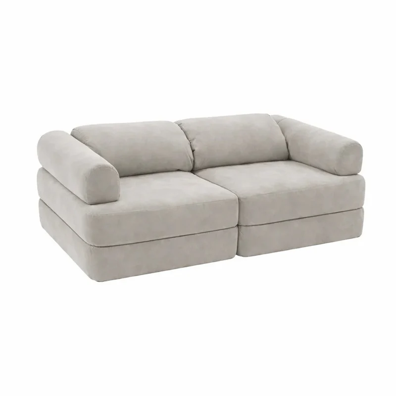 Modulares Spielsofa 120 cm 6-teilig, Grau