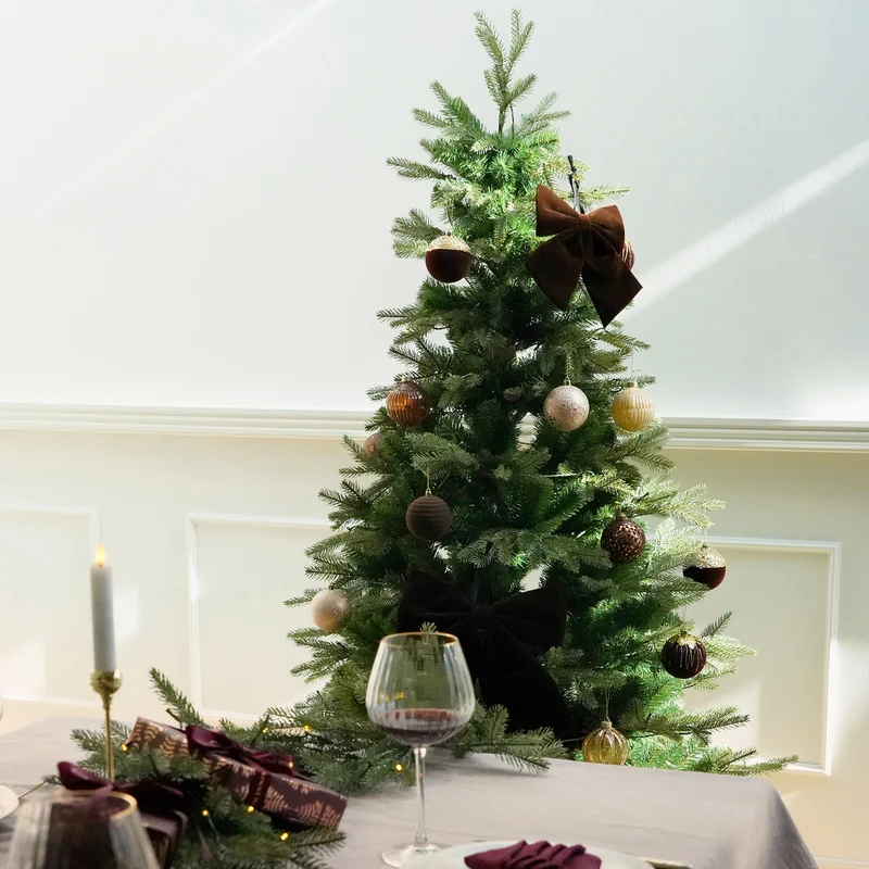 Weihnachtskugel mit Flockprint, 6 Stk.