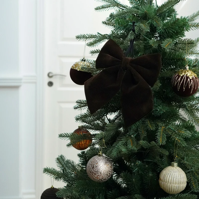 Weihnachtskugel mit Flockprint, 6 Stk.