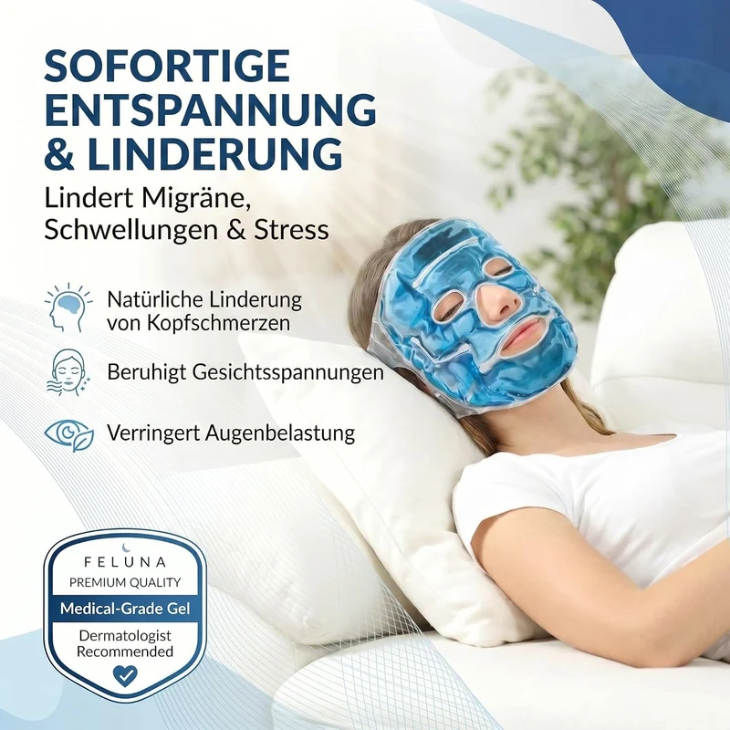 Feluna Gel Gesichtsmaske – Kühlende & Wärmende Entspannungsmaske