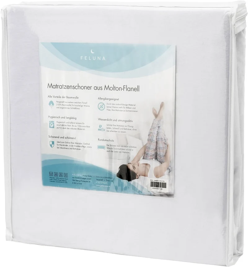 Molton Matratzenschoner 140x200cm - Wasserdichte Betteinlage