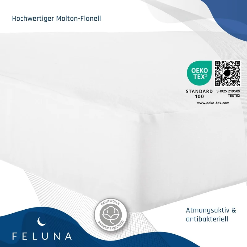 Molton Matratzenschoner 140x200cm - Wasserdichte Betteinlage