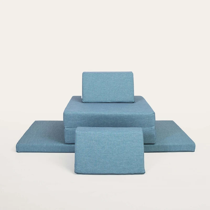 Spielmatratzen-Sofa Set 4-teilig Türkis, handgefertigt