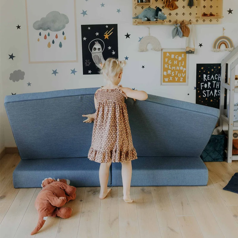 Spielmatratzen-Sofa Set 4-teilig Türkis, handgefertigt